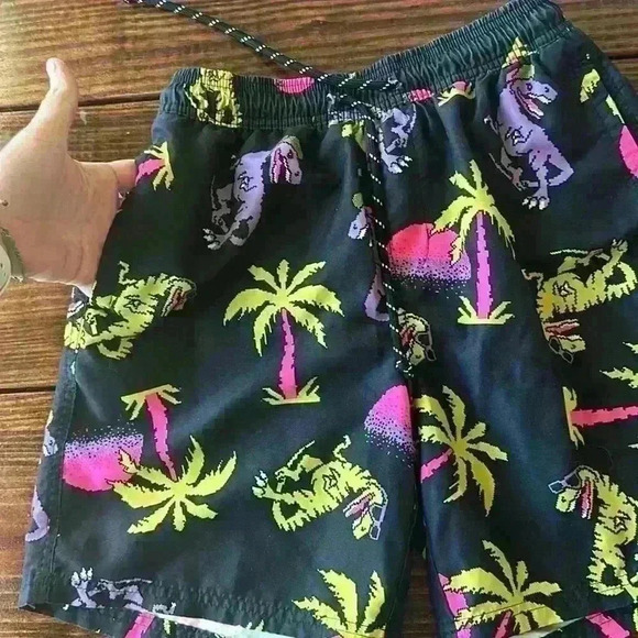 No Boundaries Swim suit set of 3 skulls/floral, tropical, retro dinosaurs/palms - Picture 6 of 8